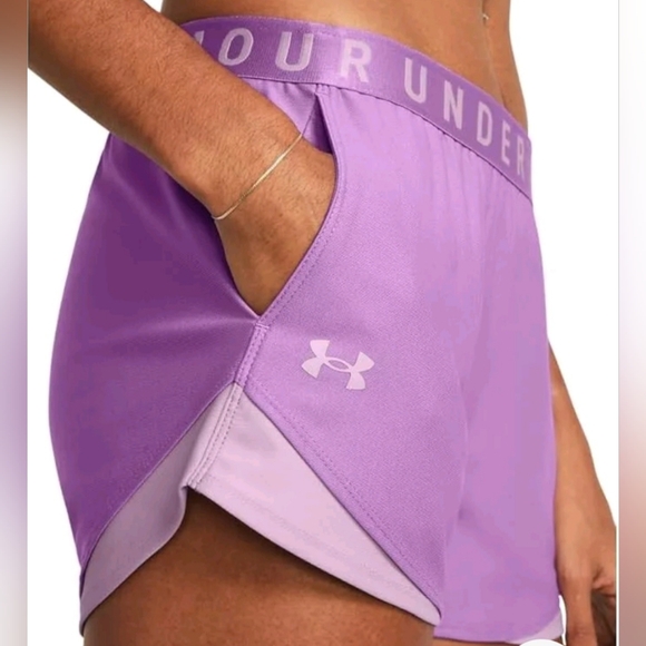 NWT!! Women's Under Armour Play Up 3.0 Purple Shorts Size XS - Picture 4 of 4